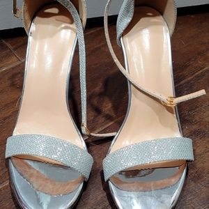 Glitter ankle strap sandals